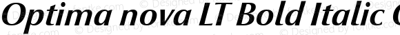 Optima nova LT Bold Italic Old Style Figures