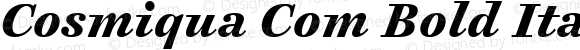 Cosmiqua Com Bold Italic