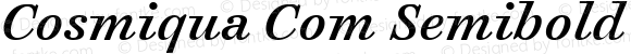 Cosmiqua Com Semibold Italic