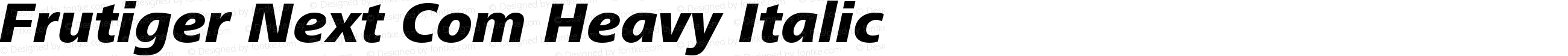 Frutiger Next Com Heavy Italic