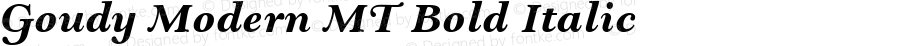 Goudy Modern MT Bold Italic