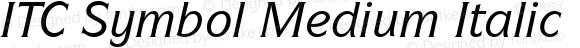 ITC Symbol Medium Italic