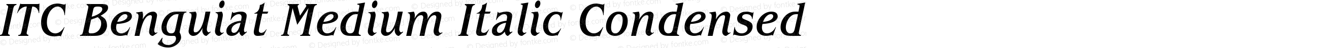 ITC Benguiat Medium Italic Condensed