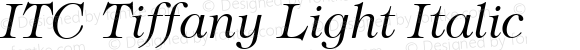 Tiffany Light Italic