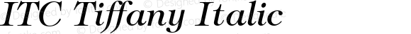 ITC Tiffany Italic Version 2.00