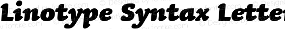 Linotype Syntax Letter Com Black Italic