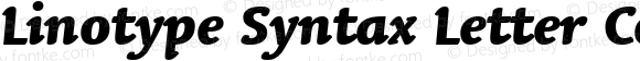 Linotype Syntax Letter Com Heavy Italic