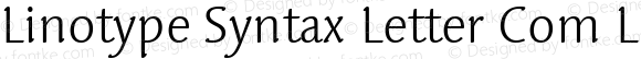 Linotype Syntax Letter Com Light