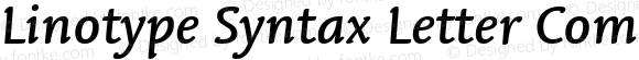 Linotype Syntax Letter Com Medium Italic
