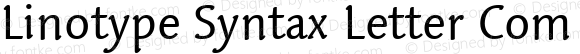 Linotype Syntax Letter Com Regular
