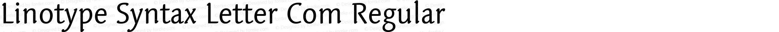 Linotype Syntax Letter Com Regular