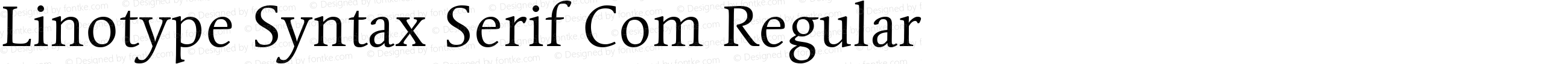 Linotype Syntax Serif Com Regular