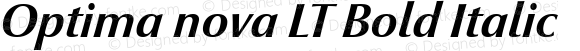 Optima nova LT Bold Italic