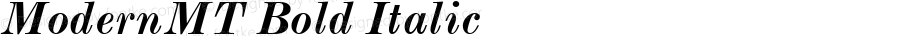 ModernMT Bold Italic