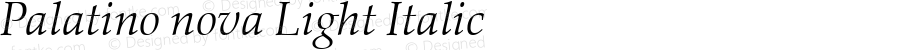 Palatino nova Light Italic