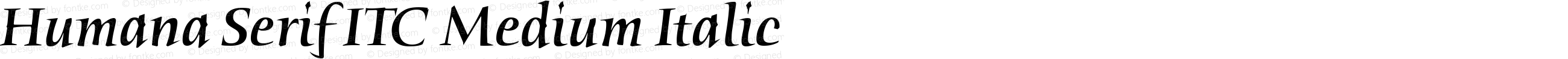 Humana Serif ITC Medium Italic