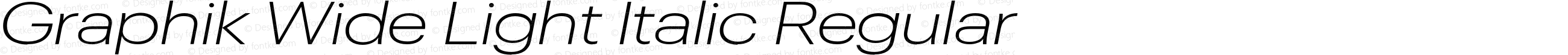 Graphik Wide Light Italic Regular