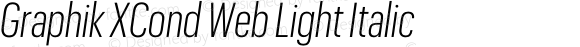 Graphik XCond Web Light Italic