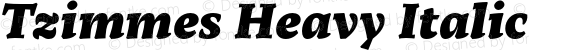 Tzimmes Heavy Italic