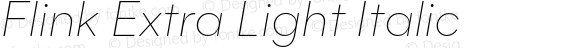 Flink Extra Light Italic