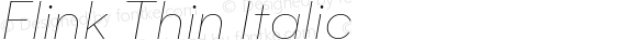 Flink Thin Italic