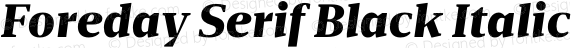 Foreday Serif Black Italic