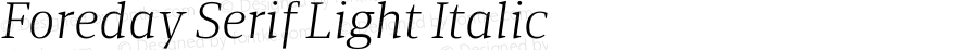 Foreday Serif Light Italic