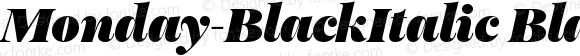 Monday-BlackItalic BlackItalic