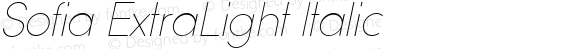 Sofia ExtraLight Italic