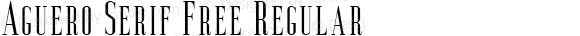 Aguero Serif Free Regular