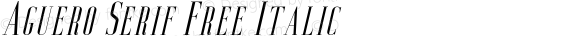 Aguero Serif Free Italic