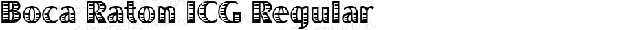 Boca Raton ICG Regular Altsys Fontographer 4.1 15/09/95