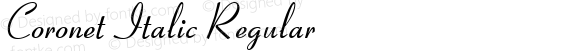 Coronet Italic Regular