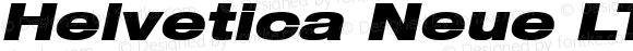 Helvetica Neue LT Com 93 Black Extended Oblique