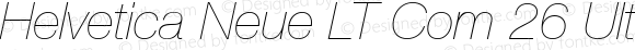 Helvetica Neue LT Com 26 Ultra Light Italic