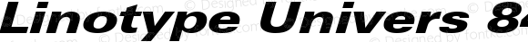 Linotype Univers 841 Black Extended Italic