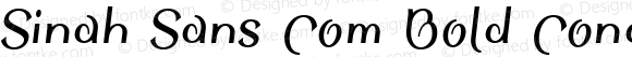 Sinah Sans Com Bold Condensed Italic