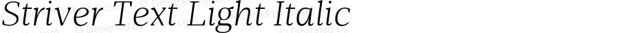 Striver Text Light Italic