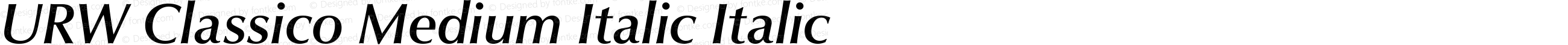 URW Classico Medium Italic Italic