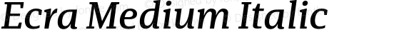 Ecra Medium Italic