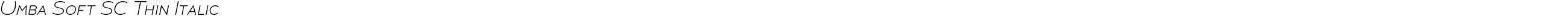 Umba Soft SC Thin Italic