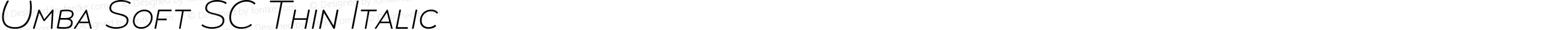 Umba Soft SC Thin Italic