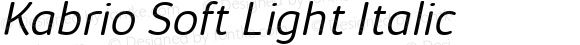 Kabrio Soft Light Italic