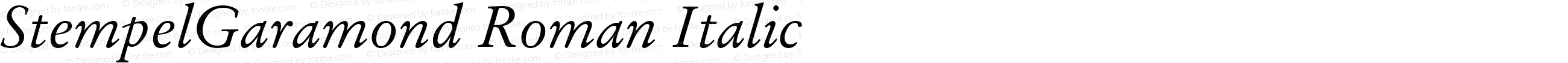 StempelGaramond Roman Italic