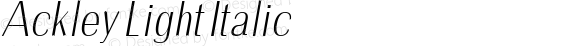 Ackley Light Italic