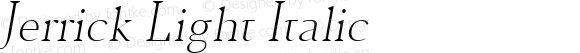 Jerrick Light Italic