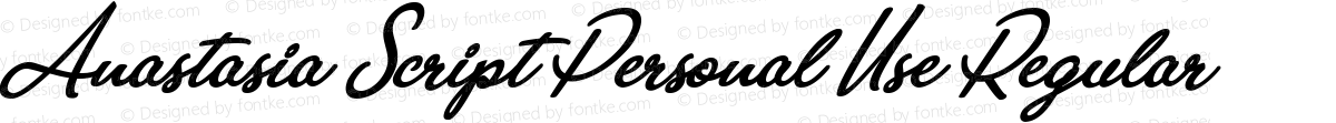 Anastasia Script Personal Use Regular