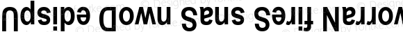 Upside Down Sans Serif Narrow