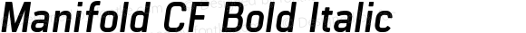 Manifold CF Bold Italic