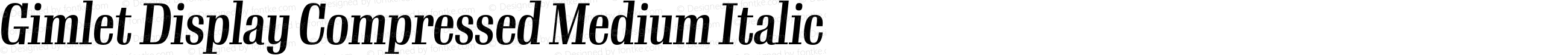 Gimlet Display Compressed Medium Italic